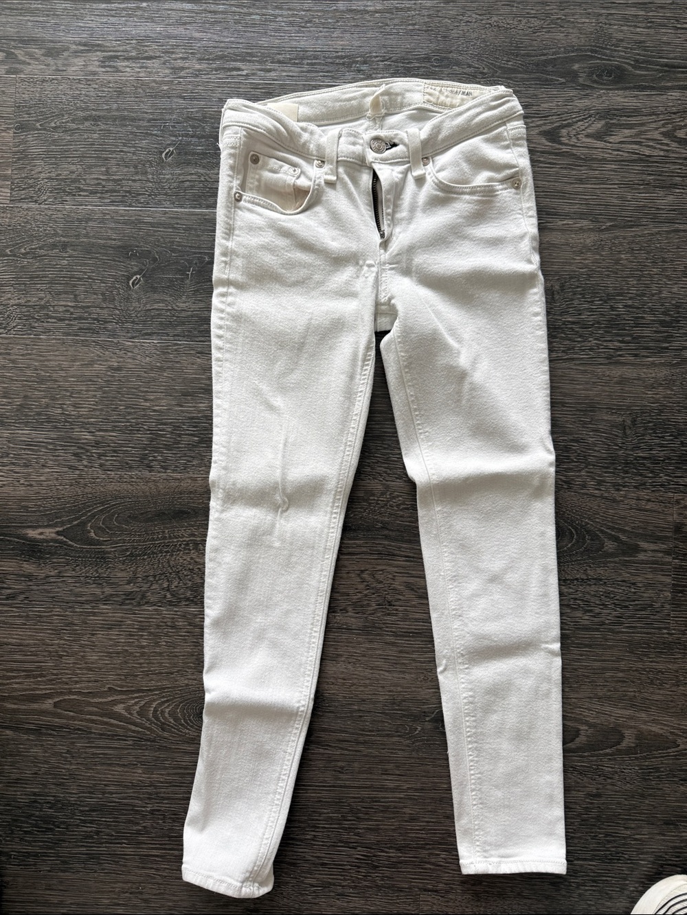 Rag & Bone White Skinny Cropped Jeans 25